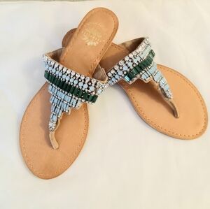 Yellow Box Premium Collection Sandals with Faux Rhinestones
